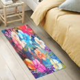 thumbnail image 5 of GZHJMY Colorful Floral Print Bathroom Rugs Bath Mat 39 x 20 Inch Non-Slip Extra Soft and Absorbent Shaggy Bath Carpet for Tub, Shower, Bathroom Carpet Runner, 5 of 7