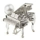 thumbnail image 2 of Broches musical para mujer Hugo con cristal Broche vintage plata Broche de piano, 2 of 10