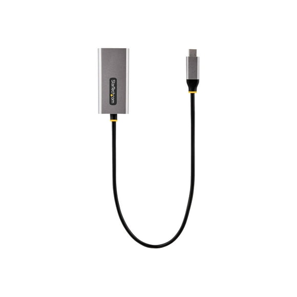 StarTech.com USB-C to Ethernet Adapter, 10/100/1000 Mbps, Gigabit Network Adapter w/ ASIX AX88179A Chip, 1ft/30cm Cable, USB Type C to RJ45 Ethernet Dongle, USB C to LAN Adapter, Windows/macOS/Linux/ChromeOS (US1GC30B2) - Network adapter - USB-C - Gigabit Ethernet x 1 - gray