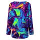 thumbnail image 5 of Blusa de manga larga con cuello redondo para mujer Pompotops  gfhjh19615, 5 of 5