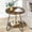 Brown, variant on Fnova 2-Tier Round Side Table, Modern Industrial End Table with Metal Legs, Small Accent Snack Table for Living Room, Bedroom, Small Spaces, Easy Assembly