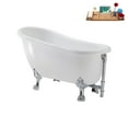 thumbnail image 2 of 53'' Streamline N487CH-CH Soaking Clawfoot Tub and Tray with External Drain, 2 of 11