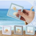 thumbnail image 2 of NOGIS 9 Pcs Seashell Holder 3D Floating Display Box 2.7 x 2.7 Inches Transparent Display Shelf Cases for Sea Shell Collectibles, Crystal Rock, Diamonds, Jewelry, Badges Decoration (Multicolor), 2 of 7