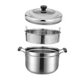 thumbnail image 2 of Olla de cocina, utensilios de cocina, agarre cómodo y grueso, portátil con rejilla para cocinar al , olla para sopa para restaurante, huevos y, 2 of 8