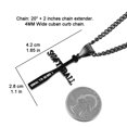 thumbnail image 5 of HZMAN Softball Bat Cross Pendant, I CAN DO ALL THINGS STRENGTH Bible Verse Stainless Steel Necklace, 5 of 7