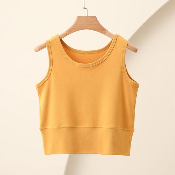 gbyLJF Summer Tank Tops for Women Solid Color Sleeveless Round Neck Short Tee Casual Basic Tank Tunic Blouse L-4XL