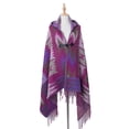 thumbnail image 1 of Poncho con flecos estilo bohemio informal para mujer, cárdigan holgado con estampado vintage para clima frío, manta navideña, bufanda, regalos, 1 of 5