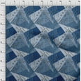 thumbnail image 3 of oneOone Cotton Poplin Twill Medium Blue Fabric Triangle Geometric Sewing Material Print Fabric By The Yard 56 Inch Wide, 3 of 4