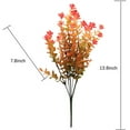 thumbnail image 3 of Viworld 6Pack Artificial Eucalyptus Flower, Fall Outdoors Faux Plants UV Resistant Fake Plant for Thanksgiving Home Garden Decoration, 3 of 8