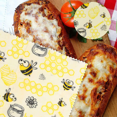 thumbnail image 3 of Juego de 3 piezas de papel de cera de cera de abeja reutilizable, toallitas de cera de abeja orgánica, envoltura de alimentos de diferentes tamaños para frutas, verduras y pan lavables (estilo 1) Rojo Verde, 3 of 4