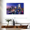 thumbnail image 3 of Elephant Stock Jacksonville Cityscape Wall Art - Horizontal Canvas Wall Art - Living Room Wall Decor - City Canvas - Blue And Pink Decor - 36" x 24", 3 of 8