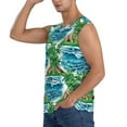 thumbnail image 3 of Balery Hawaii Palms Camisetas sin mangas para hombre, absorbe la humedad y protege contra el mal olor.-X-Large, 3 of 7