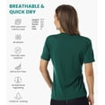 thumbnail image 3 of 𝗕𝗥𝗘𝗔𝗧𝗛𝗔𝗕𝗟𝗘 Women’s Merino Wool Crew Neck Short Sleeve T-Shirt - Includes Hiking Socks - Merino.tech, 3 of 10