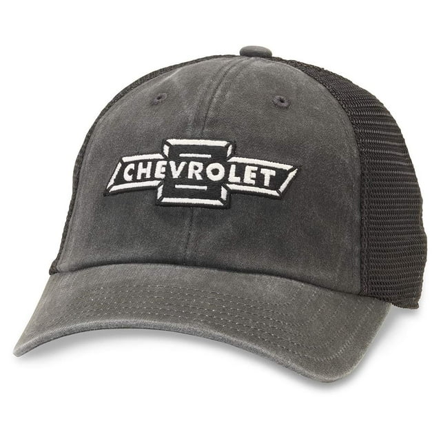 AMERICAN NEEDLE Chevrolet Raglan Bones Trucker Hat (GM-1909A-BLK)