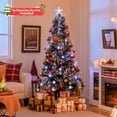 thumbnail image 4 of Costway 7 FT Flocked Christmas Tree Artificial Xmas Tree with 270 Branch Tips &Pine Needles, 4 of 10