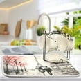thumbnail image 5 of Walking in Eiffel Tower Dish Drying Mat, Absorbent Microfiber Pad Protector For Kitchen Counter Top Mat Dish Drainboard 18x24in Home Decor, 5 of 7