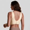 thumbnail image 5 of Women's Jelly Posture Support Bras Oversized Criss-Cross Wireless Seamless Bras Push up Full Coverage Front Closure Everyday Bralettes T‑shirt Bra Beige L, 5 of 6