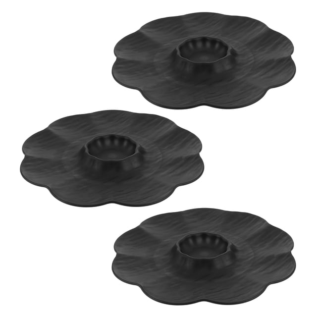 unbranded 3Ud Multifuncional Japonés Negro Con Compartimentos Para Sushi, Dumplings Y Salsa