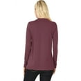 thumbnail image 3 of Womens Long Sleeve Cotton Mock Neck Turtleneck Top, 3 of 3