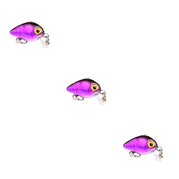 Guardoinrt 2.6cm Lure Bait Hard Crankbaits Lifelike Small Fish Fishing Lures Swim bait Small Fat Simulation Saltwater Hooks Fake Bait H 3Set
