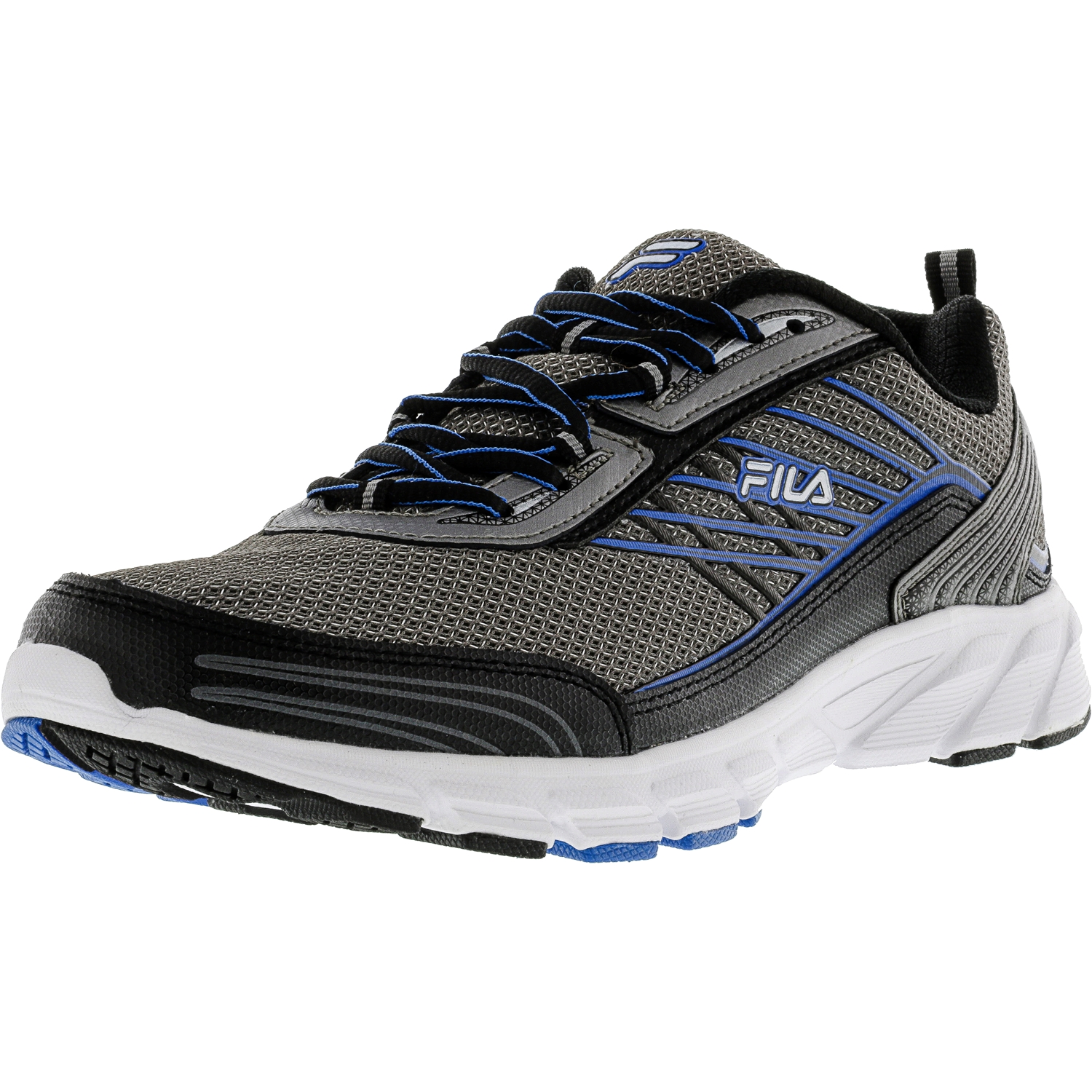 Fila Men's Forward 3 Dark Silver / Black Electric Blue Ankle-High Running Shoe - 11M | Walmart 