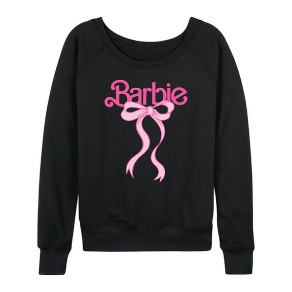 Barbie - Logo Coquette Bow - Women's French Terry Long Sleeve Shirt