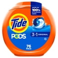 thumbnail image 2 of (4 pack) Tide PODS Laundry Detergent Soap Pacs, Original Scent, 76 Count, 2 of 13