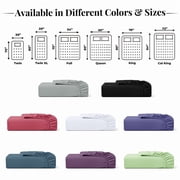 Lux Decor Collection Queen Fitted Sheet Only - Upto 16 Inches Deep Pocket Microfiber Bottom Sheet with All-Around Elastic, Grey