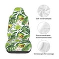 thumbnail image 4 of Picia Green Tropical Print Waterproof Sweating Car Seat Cover for Post Gym Workout, Running, Beach and Hiking, Universal Fit Anti-Slip Bucket Seat Protector, 4 of 5