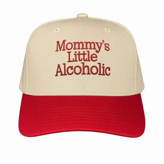 Mommy’s Little Alcoholic Trucker Hat, Funny Embroidered Statement Cap for Women, Adjustable Snapback Baseball Hat, Unique Gift for Parties and Casual Wear