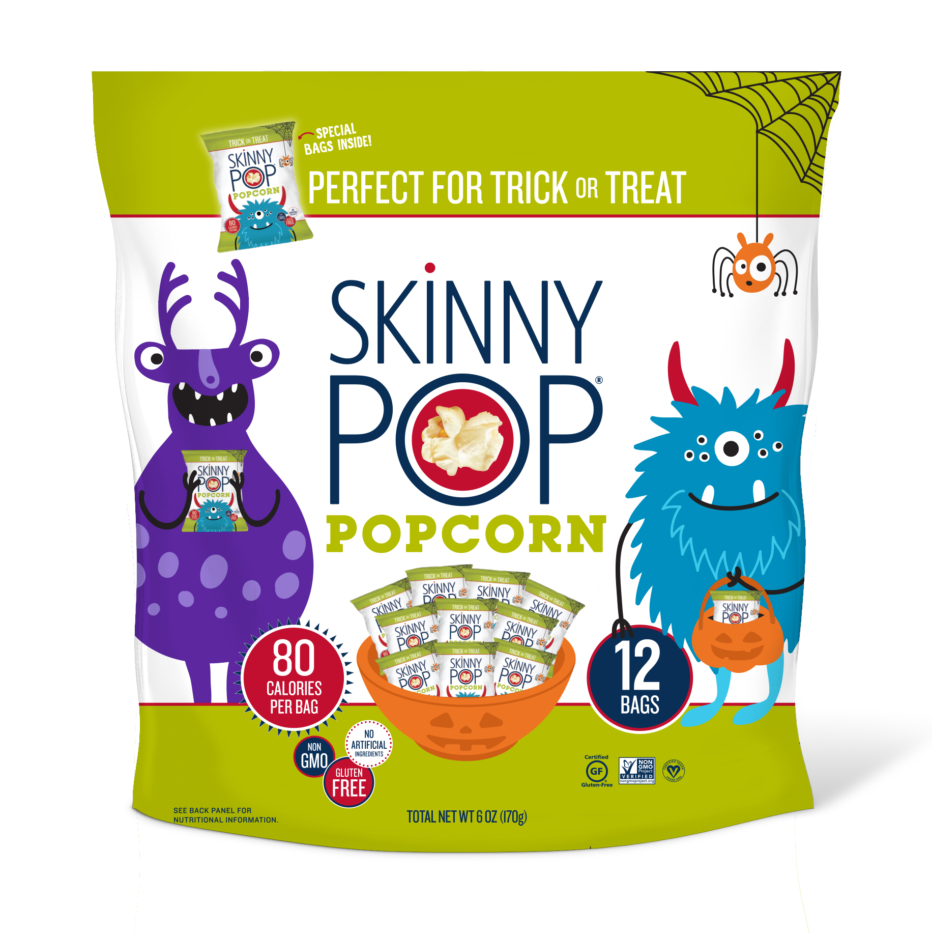 SkinnyPop Halloween Popcorn Snack Pack, 0.5 Oz, 12 Count - Walmart.com ...