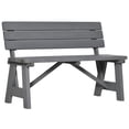 thumbnail image 1 of Outsunny Wooden Garden Bench for Outdoor, 2-person Patio Bench, Loveseat Furniture for Lawn, Deck, Yard, Porch and Entryway, Grey, 1 of 10