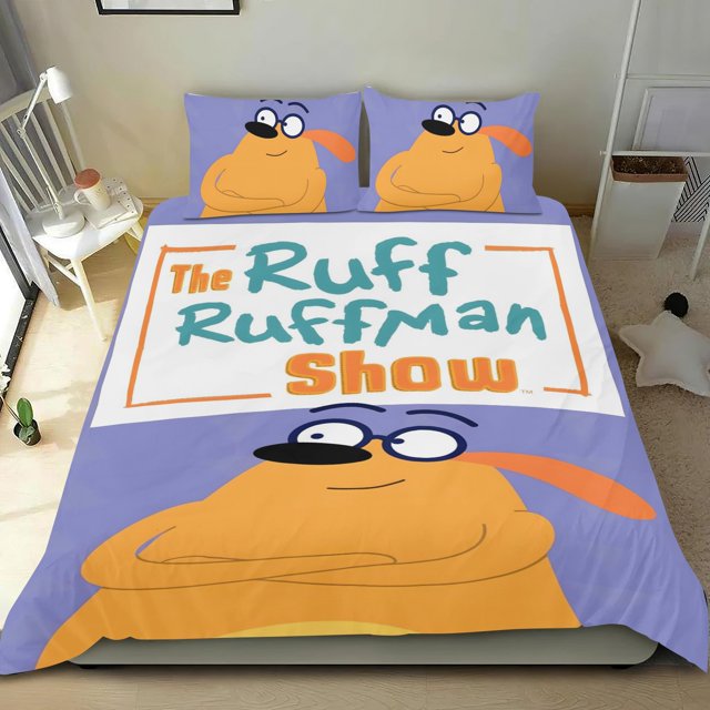 ¡Busca! con Ruff Ruffman Conjunto de sábanas temático, trío de piezas, cómodo y amigable con la piel, diseño único, regalo de decoración para el hogar para familiares, amigos y fans,135cm *200cm