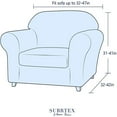 thumbnail image 3 of 2024 Stretch 2-Piece Textured Grid Slipcover Sofa Cover  Gray, 3 of 6