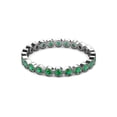 thumbnail image 2 of Emerald Bezel Set Milgrain Work Eternity Band 0.57 ct tw to 0.67 ct tw in 14K White Gold.size 5.0, 2 of 8