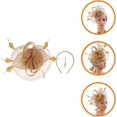 thumbnail image 3 of White Fascinator Fashion Headbands Fascinators Hat Flower Mesh Ribbons, 3 of 5