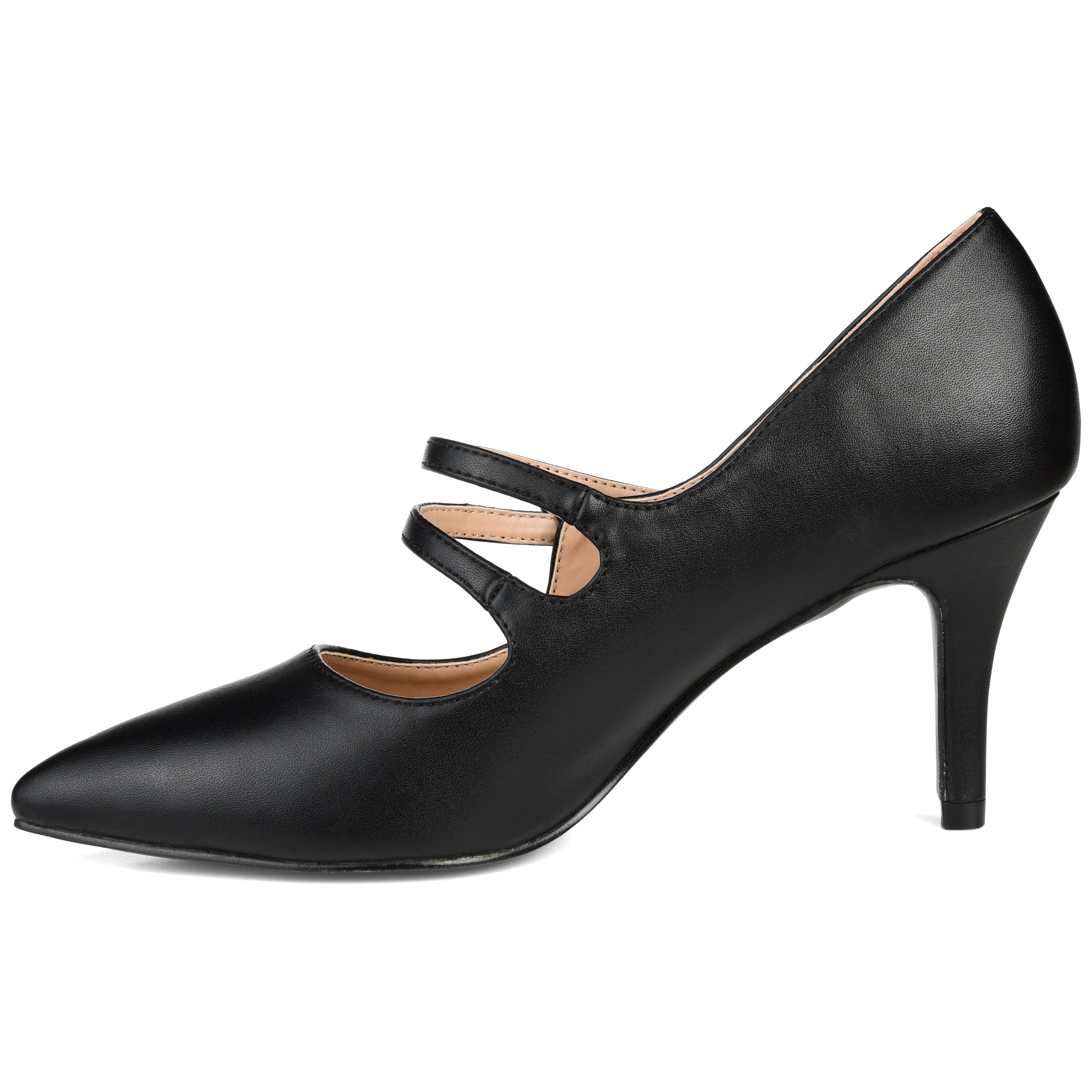 Journee Womens Sidney Pointed Toe Mid Heel Pumps