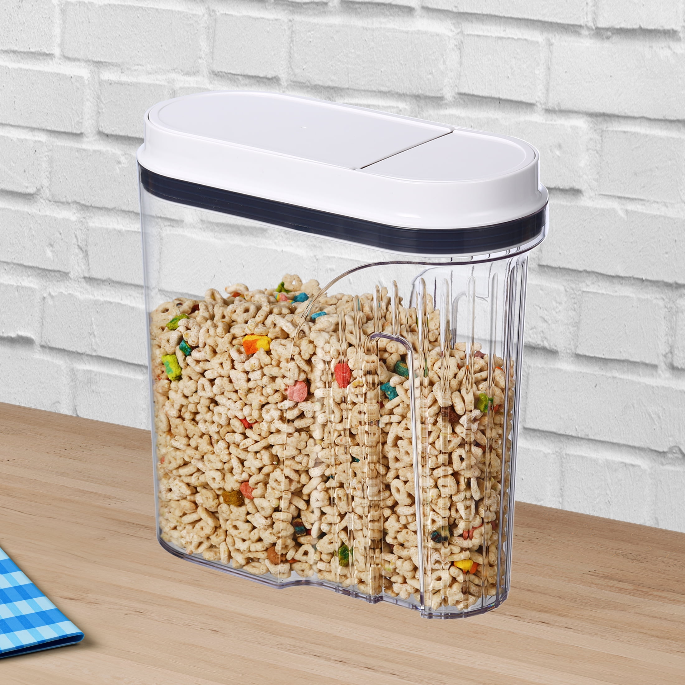 (2 pack) Better Homes & Gardens 19-Cup BPA-Free Airtight Cereal Container with Easy-Grip Handle