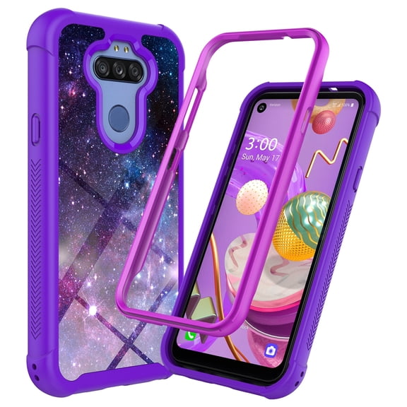 LG K31 Case, LG K8X/Aristo 5 Plus/Aristo 5/Phoenix 5/Fortune 3/Risio 4/Tribute Monarch Case, Rosebono Hybrid IMD Design Graphic Cover Armor Case for LG K31 (Stardust)