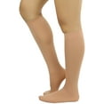 thumbnail image 3 of ToBeInStyle Women's Fashion Opaque Nylon Knee High Socks - Suntan, 3 of 6