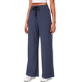 thumbnail image 3 of Cadmus Lightweight Wide Leg Pants for Women 30" High Waisted Casual Lounge Travel Work Sweatpants Loose Fit, 3 of 10