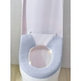 thumbnail image 4 of Diceymbol Toilet Seat Cover Bathroom Soft Thicker Warmer With Snaps Fixed Stretchable Washable Fiber Cloth Toilet Seat Covers Pads Reusable Easy Installation Cleaning Home Bathroom Products, 4 of 9