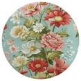 thumbnail image 3 of Floral Colorful Flower Washable Round Rug -Circle Area Rugs for Nursery Bedroom, Vintage Non Slip Non Shedding Low Pile Carpet for Living Room Coffee Table Entryway, 3 of 6