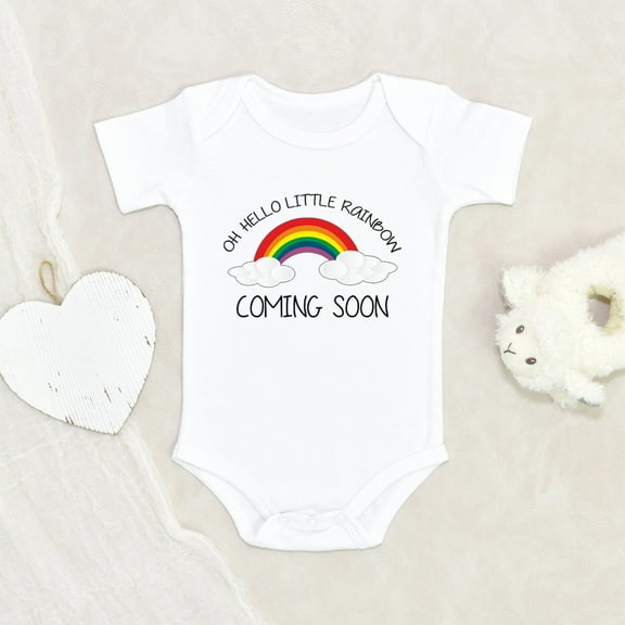 Newbabywishes - Hey Little Rainbows Coming Soon Baby Clothes for Boys and Girls - Cute Baby Clothes