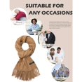 thumbnail image 3 of Light Grey Cashmere Winter Warm Scarf For Women Pashmina Shawl Wr, 3 of 5