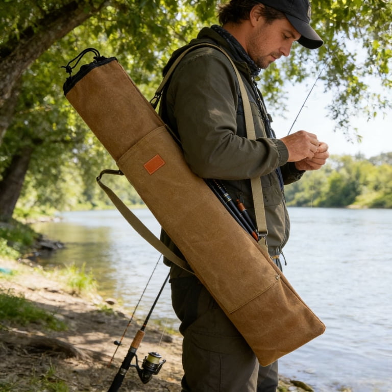 backpacking fishing pole case ALLROD TRAVEL SM – Allrod Double Padded Reel Head protects spinning reels Rugged 600 denier polyester weather resistant outer material PVC tube lined with 210 denier nylon interior Double zipper opening for easy access to rods This is a 2.5 diameter x 44 long Spinning rod and reel case. Fishing Rod Travel Case, Portable