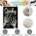 thumbnail image 5 of Halloween House Flag Spooky 28 x 40 Inch Double Sided Flags Burlap Skeleton Hands with Spider Webs and Cobwebs Flags For Outside Holiday Seasonal Yard Outdoor Decoration, 5 of 5