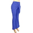 thumbnail image 3 of Flared Culottes Pants For Women Wrap Tie Front Elastic Waist Bootcut Trouser Summer Casual Yoga Workout Running Bell Bottoms, 3 of 7