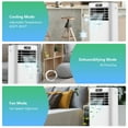 thumbnail image 5 of Costway 5000 BTU (8000BTU ASHRAE) Portable Air Conditioner with Remote Control 3-in-1 Air Cooler w/ Drying White, 5 of 10