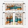 thumbnail image 2 of Mloabuc Turquoise Truck Farm Fall Kitchen Curtains with Valance and Tier Sets 36 Inch, 3 Pieces Car Wood Pumpkin Rod Pocket Drapes Window Treatment Curtains for Kitchen Over Sink Dining Room Decor, 2 of 6